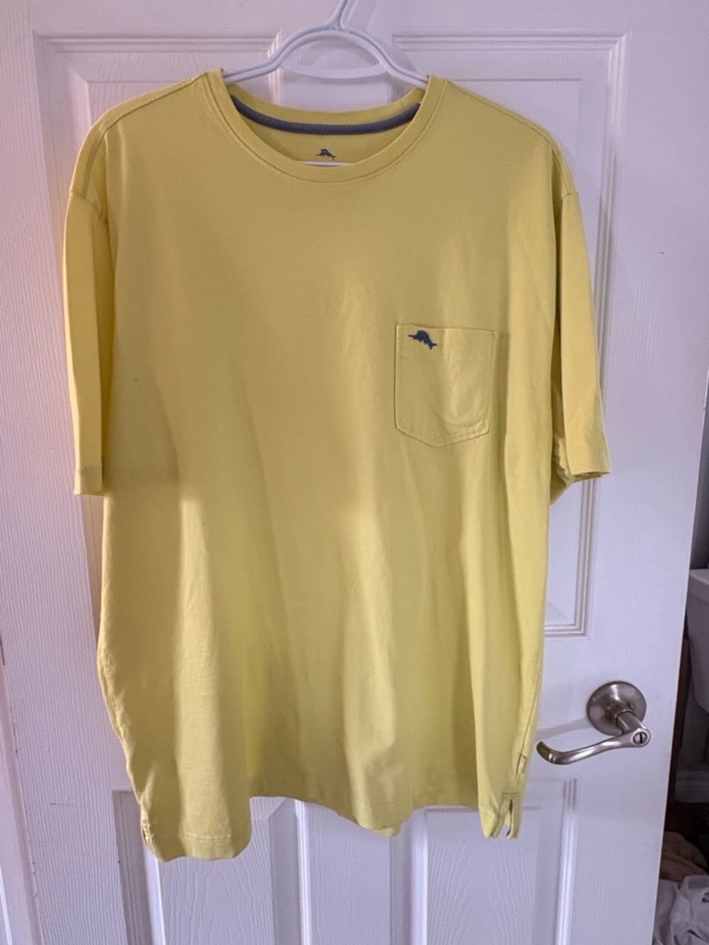 Tommy Bahama Men’s bright Yellow Short Sleeve Pocket Tee